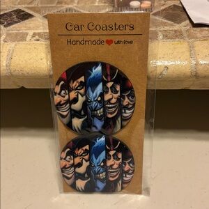 Handmade Villain Coasters. Rubber. Car Coasters. Villains